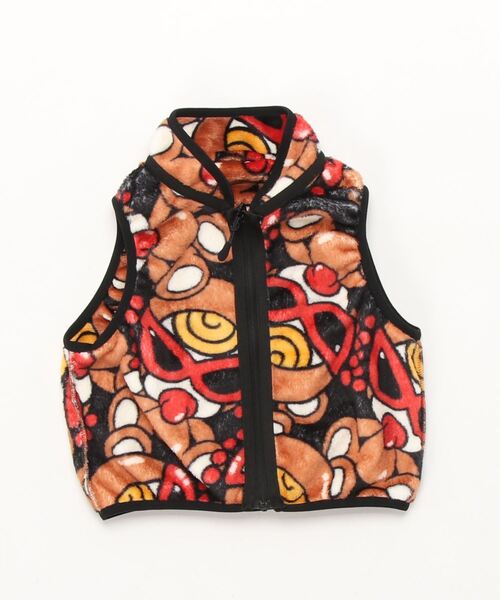 HYSTERIC MINI（ヒステリックミニ）の「TEDDY MINI ライナーベスト付 アウター（ブルゾン・キッズ・ブラック/ブラウン/エメラルド・SMALL）」の6枚目の写真