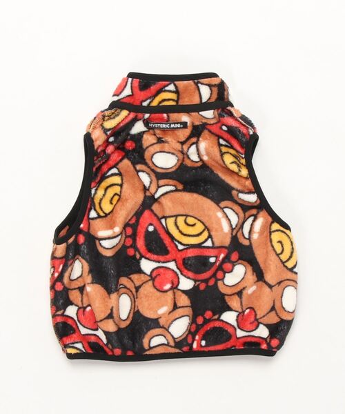 HYSTERIC MINI（ヒステリックミニ）の「TEDDY MINI ライナーベスト付 アウター（ブルゾン・キッズ・ブラック/ブラウン/エメラルド・SMALL）」の7枚目の写真
