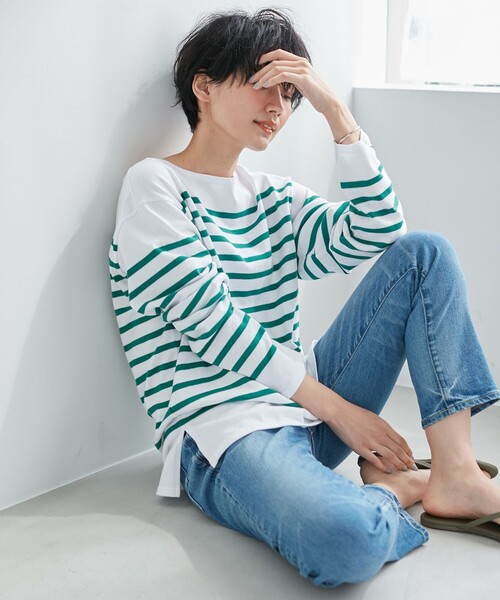 Oggi掲載】Armor-lux パネルボーダー カットソー（Tシャツ/カットソー