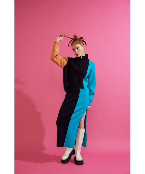 セール】ZIP UP CROPPED TOPS ジップアップ クロップドトップス