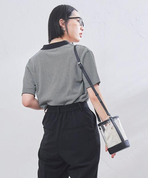 coen(コーエン)の「サラコスキッパーポロニット(ポロシャツ・レディース・ホワイト/ブラック/ベージュ・M/L)」の18枚目の写真