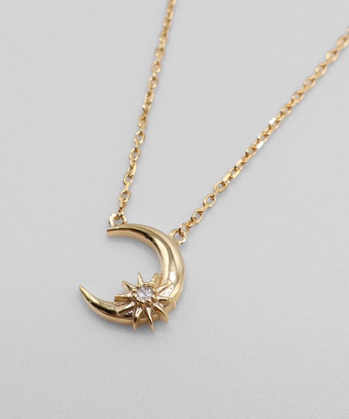 VATSURICA(バツリカ)の「〈VATSURICA〉 silver925 / 金属アレルギー対応 / ダイヤモンド チャームネックレス moon(ネックレス・レディース・ゴールド・FREE)」の16枚目の写真