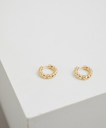 【LES BIJOUX】ツイストラインフープピアス