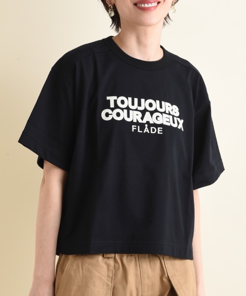 blanc basque（ブランバスク）の「【BLANC basque】クラシック天竺ロゴＴシャツ（Tシャツ/カットソー・レディース・ブラック/ホワイト・FREE）」の4枚目の写真