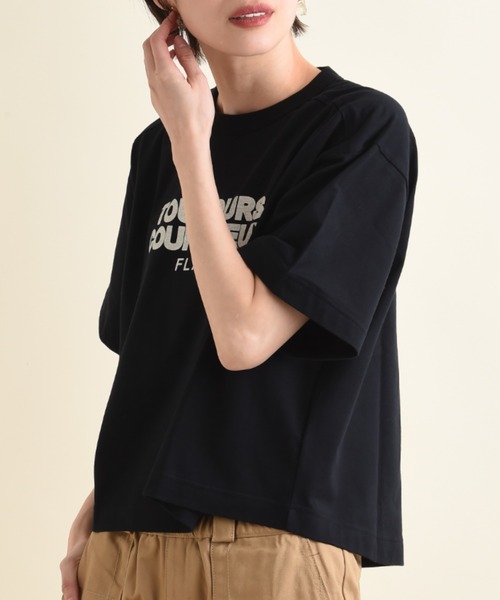 blanc basque（ブランバスク）の「【BLANC basque】クラシック天竺ロゴＴシャツ（Tシャツ/カットソー・レディース・ブラック/ホワイト・FREE）」の8枚目の写真