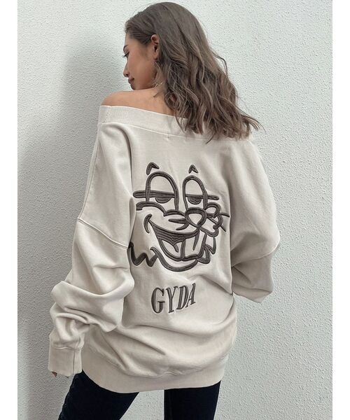 GYDA（ジェイダ）の「BUNNY FACE Vネックルーズスウェットトップス（スウェット・レディース・ブラック/アイボリー/オレンジ系その他3・FREE）」の14枚目の写真