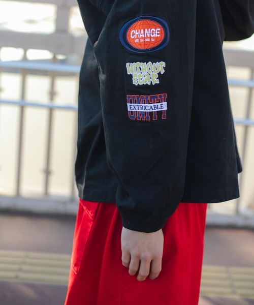 WEGO（ウィゴー）の「WEGO/ヘビーウエイト ワッペンロンT（Tシャツ/カットソー・メンズ・ホワイト系その他/ブラック/ホワイト/ブラック系その他・LARGE/MEDIUM）」の20枚目の写真