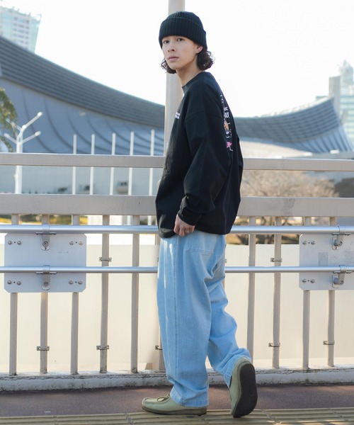 WEGO（ウィゴー）の「WEGO/ヘビーウエイト ワッペンロンT（Tシャツ/カットソー・メンズ・ホワイト系その他/ブラック/ホワイト/ブラック系その他・LARGE/MEDIUM）」の7枚目の写真