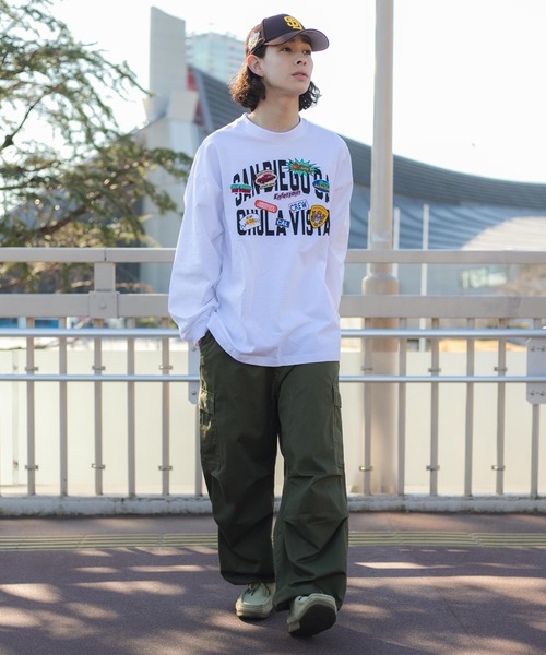 WEGO（ウィゴー）の「WEGO/ヘビーウエイト ワッペンロンT（Tシャツ/カットソー・メンズ・ホワイト系その他/ブラック/ホワイト/ブラック系その他・LARGE/MEDIUM）」の10枚目の写真