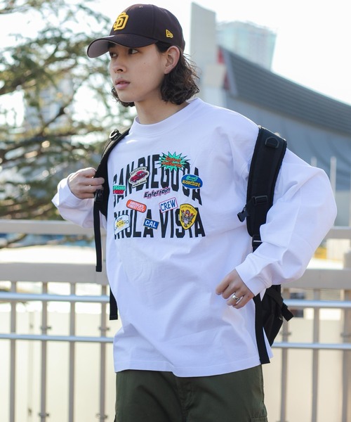 WEGO（ウィゴー）の「WEGO/ヘビーウエイト ワッペンロンT（Tシャツ/カットソー・メンズ・ホワイト系その他/ブラック/ホワイト/ブラック系その他・LARGE/MEDIUM）」の14枚目の写真