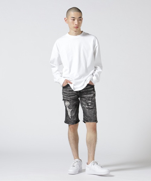 TRUE RELIGION（トゥルーレリジョン）の「True Religion Brand Jeans（トゥルーレリジョン ブランドジーンズ）RICKY SHORTS SUPER T CLEAN HEM（その他パンツ・メンズ・ブラック・30）」の10枚目の写真