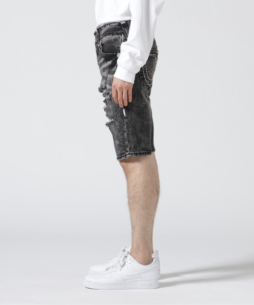 TRUE RELIGION（トゥルーレリジョン）の「True Religion Brand Jeans（トゥルーレリジョン ブランドジーンズ）RICKY SHORTS SUPER T CLEAN HEM（その他パンツ・メンズ・ブラック・30）」の9枚目の写真