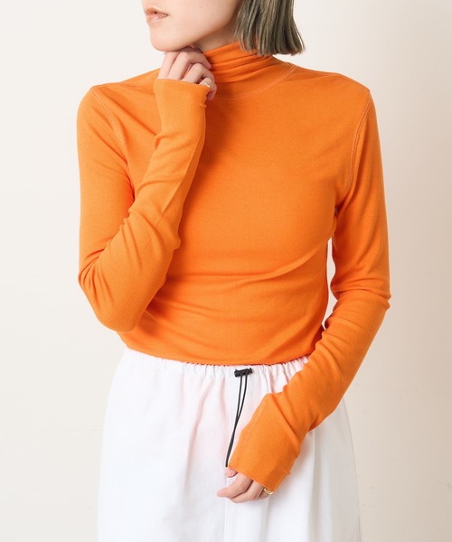earthy(アーシー)の「【earthy_】オーガニックコットンテレコタートル(Tシャツ/カットソー・レディース・ブラック/オフホワイト/イエロー/オレンジ/ブルー・FREE)」の2枚目の写真