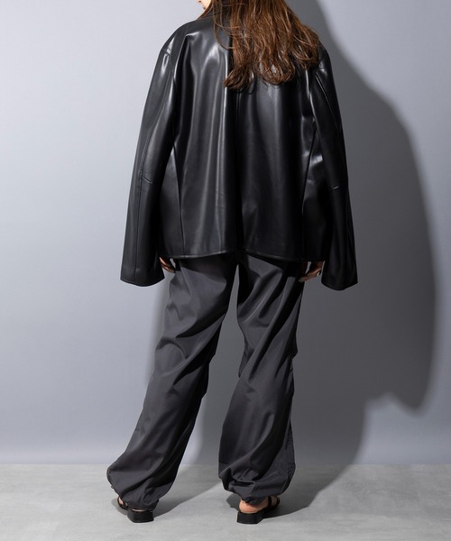 SETUP7（セットアップセブン）の「【SETUP7】ドローストリングカーゴパンツ KNF ※（カーゴパンツ・レディース・ホワイト/ダークブラウン/ベージュ/ブラック/ダークグリーン/グレー/ネイビー・S/M/L）」の15枚目の写真