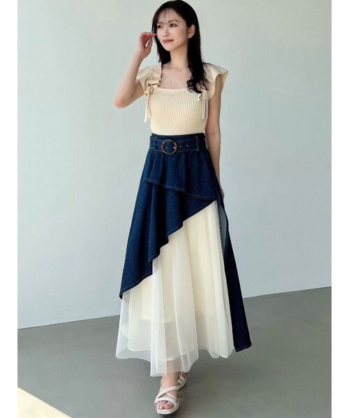 RESEXXY（リゼクシー）の「チュールボリュームスカート（スカート・レディース・ブラック/インディゴブルー/ミント・FREE）」の10枚目の写真