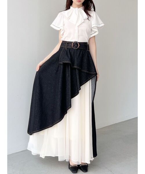 RESEXXY（リゼクシー）の「チュールボリュームスカート（スカート・レディース・ブラック/インディゴブルー/ミント・FREE）」の22枚目の写真