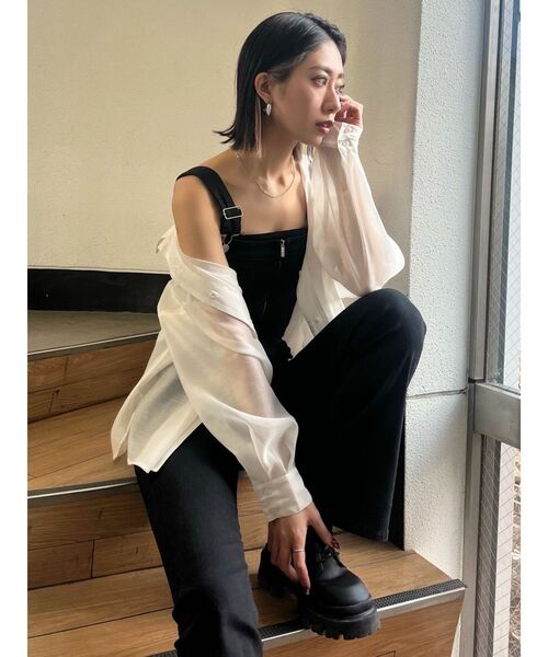 EMODA（エモダ）の「デニムフレアサロペット（つなぎ/オールインワン