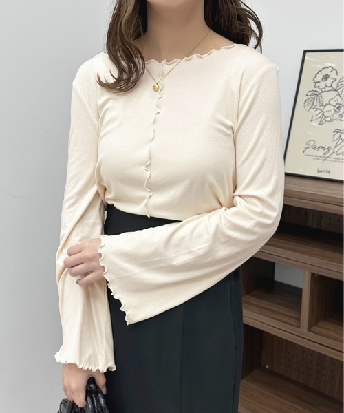 apres jour(アプレジュール)の「メローインナー【ZOZOTOWN限定アイテム】(Tシャツ/カットソー・レディース・グリーン/モカ/アイボリー・X-LARGE/フリー)」の1枚目の写真