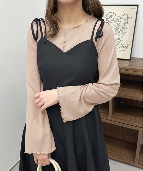 apres jour(アプレジュール)の「メローインナー【ZOZOTOWN限定アイテム】(Tシャツ/カットソー・レディース・グリーン/モカ/アイボリー・X-LARGE/フリー)」の2枚目の写真