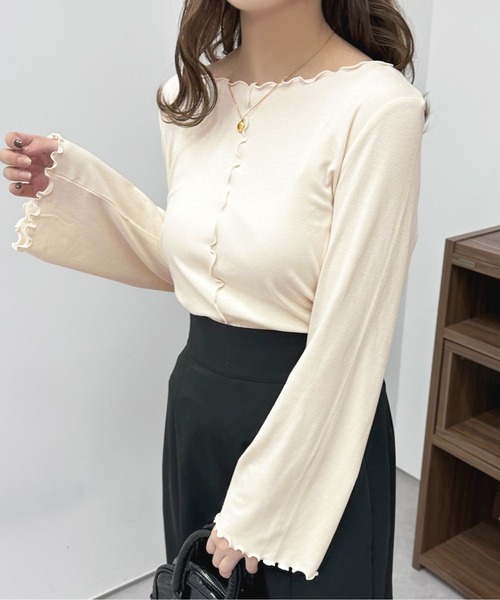 apres jour(アプレジュール)の「メローインナー【ZOZOTOWN限定アイテム】(Tシャツ/カットソー・レディース・グリーン/モカ/アイボリー・X-LARGE/フリー)」の4枚目の写真
