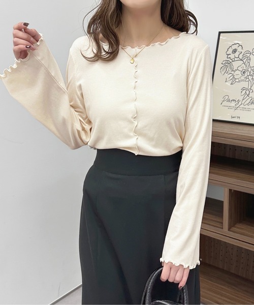 apres jour(アプレジュール)の「メローインナー【ZOZOTOWN限定アイテム】(Tシャツ/カットソー・レディース・グリーン/モカ/アイボリー・X-LARGE/フリー)」の14枚目の写真