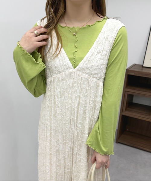 apres jour(アプレジュール)の「メローインナー【ZOZOTOWN限定アイテム】(Tシャツ/カットソー・レディース・グリーン/モカ/アイボリー・X-LARGE/フリー)」の13枚目の写真