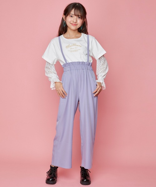 JENNI love（ジェニィラブ）の「サス付きワイドアンクルパンツ（その他パンツ・キッズ・ブラック/カーキ/ラベンダー・130cm/140cm/150cm/160cm）」の8枚目の写真