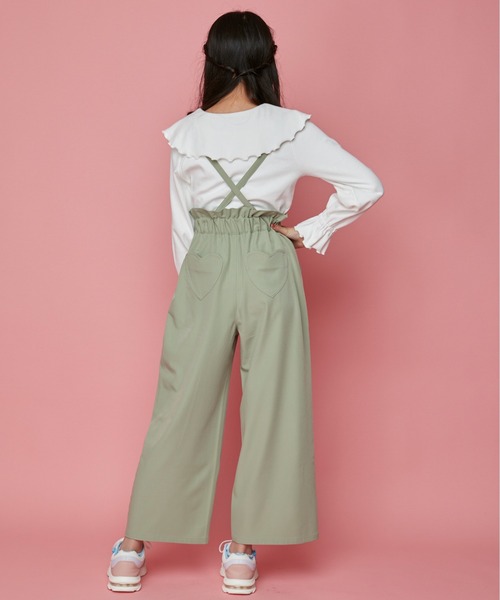 JENNI love（ジェニィラブ）の「サス付きワイドアンクルパンツ（その他パンツ・キッズ・ブラック/カーキ/ラベンダー・130cm/140cm/150cm/160cm）」の7枚目の写真