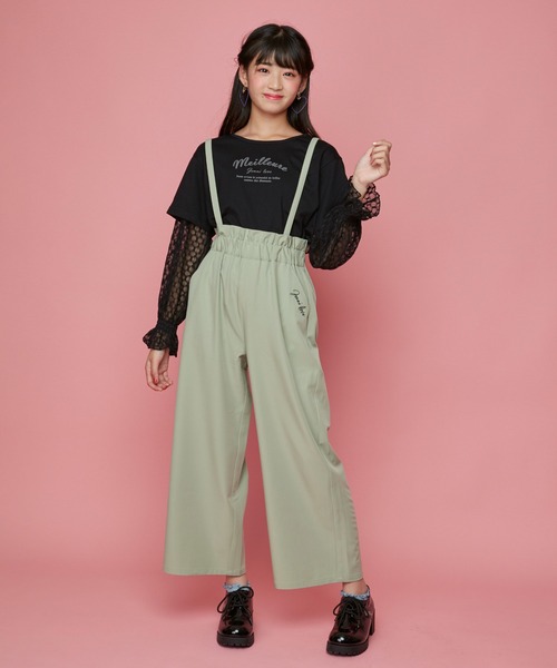 JENNI love（ジェニィラブ）の「サス付きワイドアンクルパンツ（その他パンツ・キッズ・ブラック/カーキ/ラベンダー・130cm/140cm/150cm/160cm）」の5枚目の写真