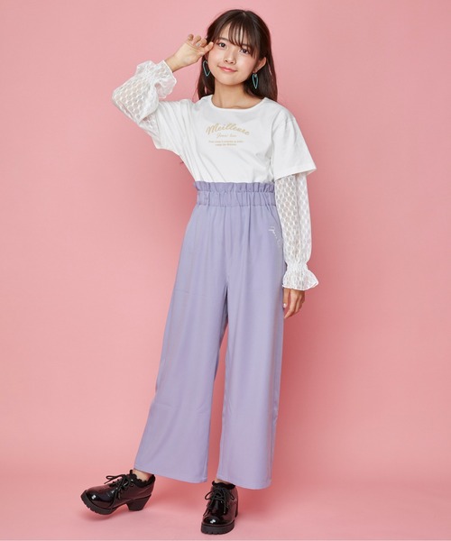 JENNI love（ジェニィラブ）の「サス付きワイドアンクルパンツ（その他パンツ・キッズ・ブラック/カーキ/ラベンダー・130cm/140cm/150cm/160cm）」の9枚目の写真