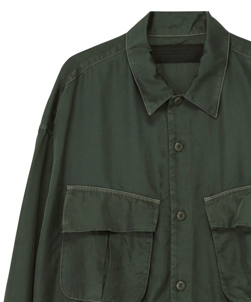 ZUCCa（ズッカ）の「キュプラサテン / シャツ / (O)（シャツ/ブラウス・メンズ・ブルー/グリーン/ネイビー・X-SMALL/M size）」の7枚目の写真