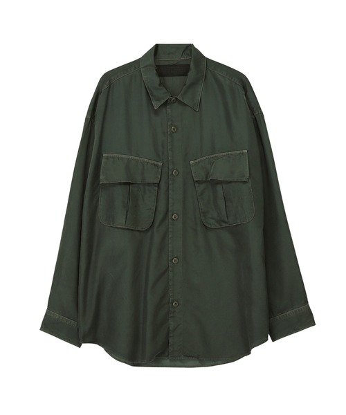 ZUCCa（ズッカ）の「キュプラサテン / シャツ / (O)（シャツ/ブラウス・メンズ・ブルー/グリーン/ネイビー・X-SMALL/M size）」の12枚目の写真
