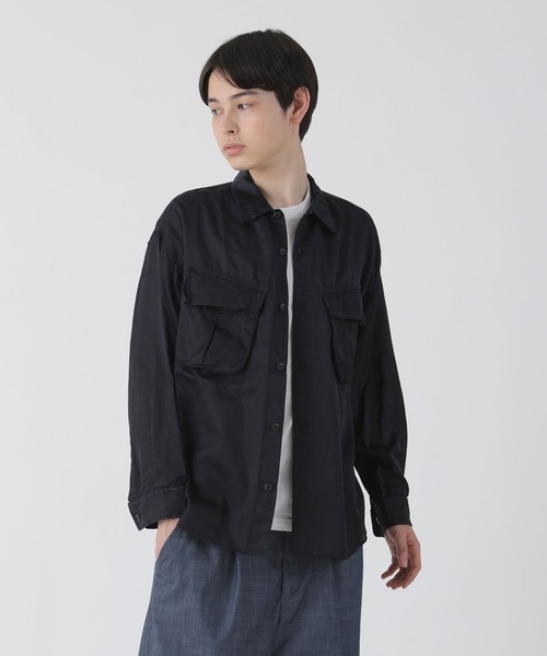 ZUCCa（ズッカ）の「キュプラサテン / シャツ / (O)（シャツ/ブラウス・メンズ・ブルー/グリーン/ネイビー・X-SMALL/M size）」の15枚目の写真