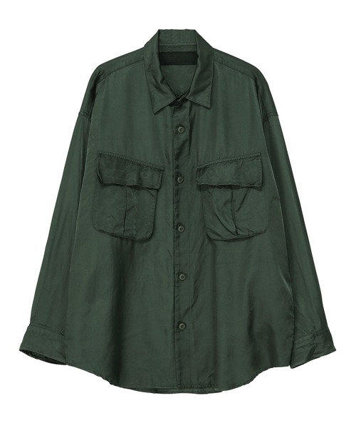 ZUCCa（ズッカ）の「キュプラサテン / シャツ / (O)（シャツ/ブラウス・メンズ・ブルー/グリーン/ネイビー・X-SMALL/M size）」の21枚目の写真