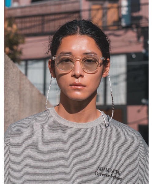 ADAMPATEK / clear frame cell sunglasses/ウェリントン クリア