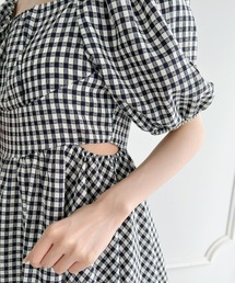 M me eme ギンガムチェックミニワンピース エムミーエメ M me eme／【sale】Gingham check mini dress (eme10252) | All