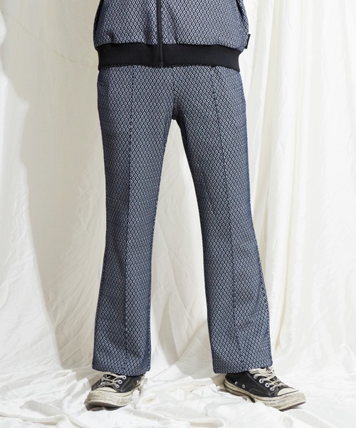 ADAM PATEK(アダムパテック)の「【ADAM PATEK/アダムパテック】jacquard track pants ジャガードトラックパンツ(その他パンツ・メンズ・ブルー/ブラック・LL/L/M)」の11枚目の写真
