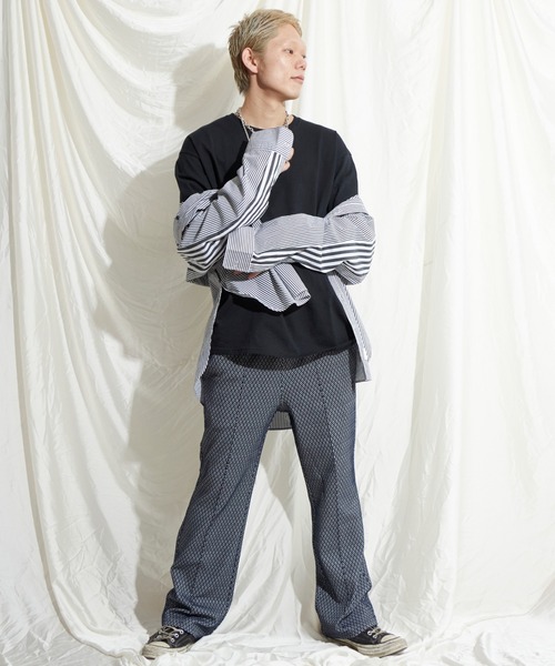 ADAM PATEK(アダムパテック)の「【ADAM PATEK/アダムパテック】jacquard track pants ジャガードトラックパンツ(その他パンツ・メンズ・ブルー/ブラック・LL/L/M)」の16枚目の写真