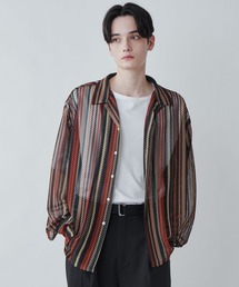 LUCY | LUCY/メッシュオープンカラーBIGシャツ(シャツ/ブラウス)