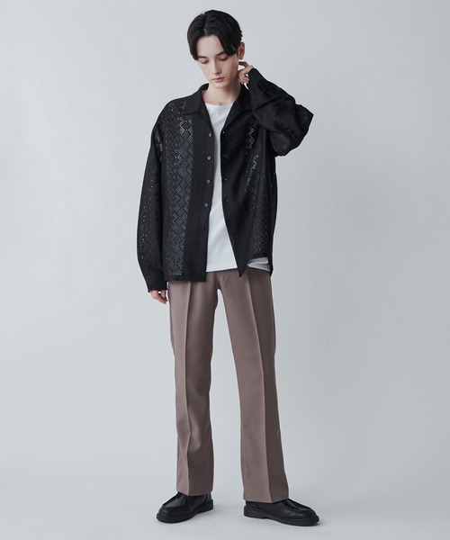 LUCY（ルーシー）の「LUCY/メッシュオープンカラーBIGシャツ（シャツ