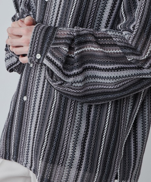 LUCY（ルーシー）の「LUCY/メッシュオープンカラーBIGシャツ（シャツ