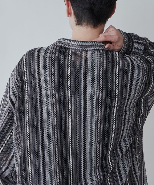 LUCY(ルーシー)の「LUCY/メッシュオープンカラーBIGシャツ(シャツ/ブラウス・メンズ・ホワイト系その他/その他2/ブラック系その他/その他1・LARGE/MEDIUM)」の13枚目の写真