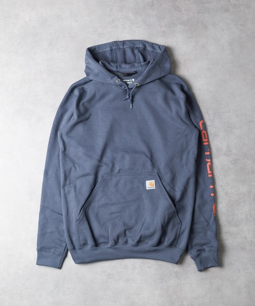Carhartt(カーハート)の「/Carhartt/SLEEVE LOGO HOODED SWEATSHIRTS(パーカー・レディース・グリーン/ライム/オレンジ/ネイビー・SMALL/MEDIUM)」の4枚目の写真