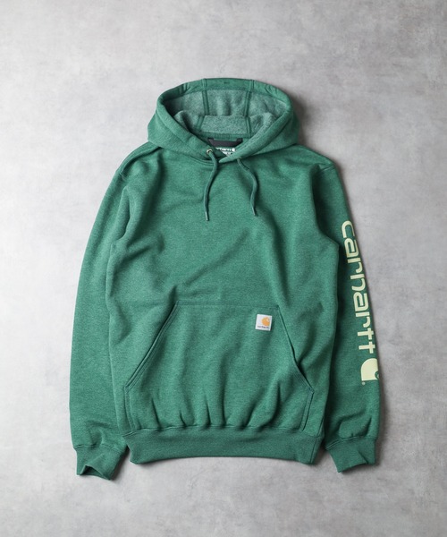 Carhartt(カーハート)の「/Carhartt/SLEEVE LOGO HOODED SWEATSHIRTS(パーカー・レディース・グリーン/ライム/オレンジ/ネイビー・SMALL/MEDIUM)」の3枚目の写真