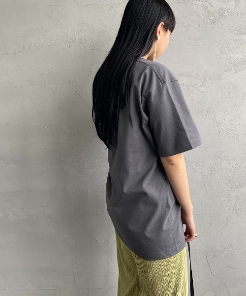 HANES（ヘインズ）の「【WEB限定】[HANES/ヘインズ] BEEFY 無地 ショートスリーブパックT（Tシャツ/カットソー・レディース・オリーブ/ダークグレー/ネイビー/パープル/ホワイト/ダークグリーン/グレー/レッド/ブラック・M/XL/XS/L/S）」の11枚目の写真