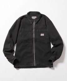ジャケット・アウター STUSSY WASHED CANVAS ZIP SHIRT Washed Canvas Zip Shirt – Premier