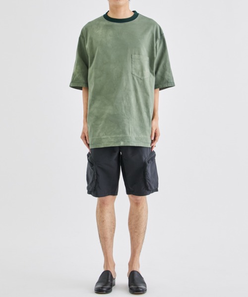 Product Twelve（プロダクトトゥエルブ）の「【Product Twelve / プロダクトトゥエルブ】UNEVEN DYED CREWNECK T-SHIRT 23SS-PCS04（Tシャツ/カットソー・メンズ・グリーン/ブルー・2/3）」の7枚目の写真