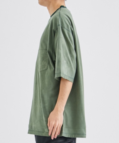 Product Twelve（プロダクトトゥエルブ）の「【Product Twelve / プロダクトトゥエルブ】UNEVEN DYED CREWNECK T-SHIRT 23SS-PCS04（Tシャツ/カットソー・メンズ・グリーン/ブルー・2/3）」の15枚目の写真