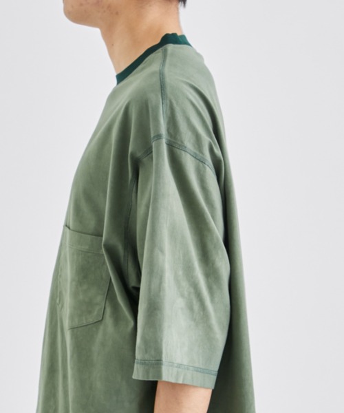 Product Twelve（プロダクトトゥエルブ）の「【Product Twelve / プロダクトトゥエルブ】UNEVEN DYED CREWNECK T-SHIRT 23SS-PCS04（Tシャツ/カットソー・メンズ・グリーン/ブルー・2/3）」の13枚目の写真