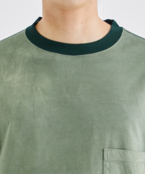 Product Twelve（プロダクトトゥエルブ）の「【Product Twelve / プロダクトトゥエルブ】UNEVEN DYED CREWNECK T-SHIRT 23SS-PCS04（Tシャツ/カットソー・メンズ・グリーン/ブルー・2/3）」の5枚目の写真